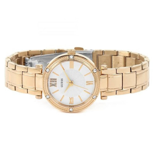 Shop Authentic Guess Park Ave White Dial Rose Gold Steel Strap Watch for Women - W0767L3 - Luxxuri