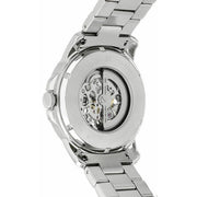  Shop Authentic Fossil Grant Automatic Skeleton Black Dial Silver Steel Strap Watch for Men - ME3103 - Luxxuri