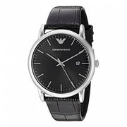  Shop Authentic Emporio Armani Classic Quartz Black Dial Black Leather Strap Watch For Men - AR1692 - Luxxuri