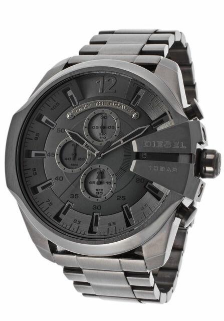  Shop Authentic Diesel Mega Chief Chronograph Grey Dial Gunmetal Men's Watch - DZ4282 - Luxxuri