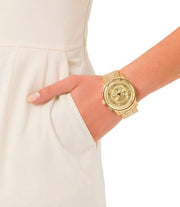  Shop Authentic Michael Kors Brinkley Diamonds Gold Dial Gold Steel Strap Watch for Women - MK6187 - Luxxuri