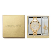  Shop Authentic Michael Kors Slim Runway Crystals Gold Dial Gold Steel Strap Watch for Women - MK1046 - Luxxuri