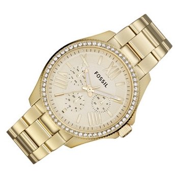  Shop Authentic Fossil Cecile Chronograph Gold Dial Gold Steel Strap Watch for Women - AM4482 - Luxxuri