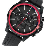  Shop Authentic Tommy Hilfiger Mason Black Dial Black Rubber Strap Watch for Men - 1791793 - Luxxuri