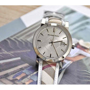  Shop Authentic Burberry The City Silver Dial Brown Leather Strap Watch for Women - BU9136 - Luxxuri