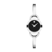  Shop Authentic Movado Rondiro 22mm Black Dial Silver Steel Strap Watch For Women - 0606796 - Luxxuri