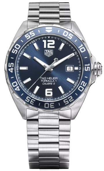  Shop Authentic Tag Heuer Formula 1 Bucherer Blue Edition Blue Dial Silver Steel Strap Watch for Men - WAZ2015.BA0842 - Luxxuri