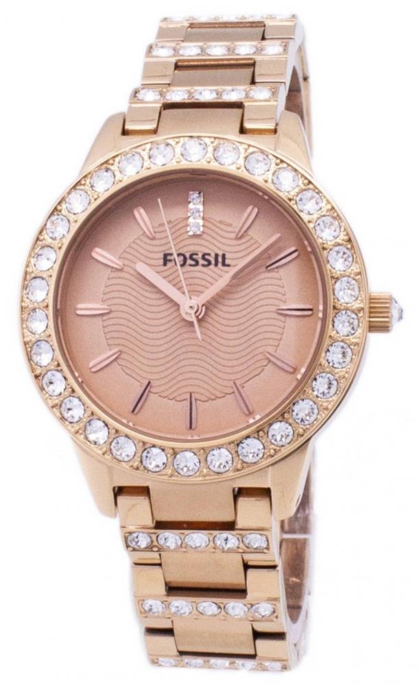  Shop Authentic Fossil Jesse Crystal Rose Gold Dial Rose Gold Steel Strap Watch for Women - ES3020 - Luxxuri