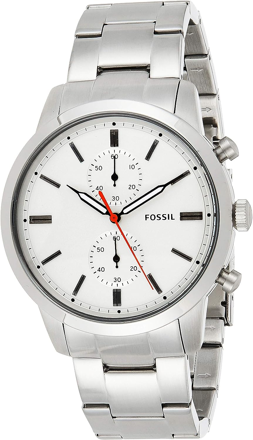  Shop Authentic Fossil Townsman White Dial Silver Steel Strap Watch for Men - FS5346 - Luxxuri