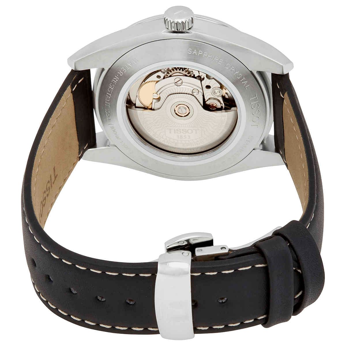  Shop Authentic Tissot Gentleman Powermatic 80 Silicium Black Dial Black Leather Strap Watch For Men - T127.407.16.051.00 - Luxxuri