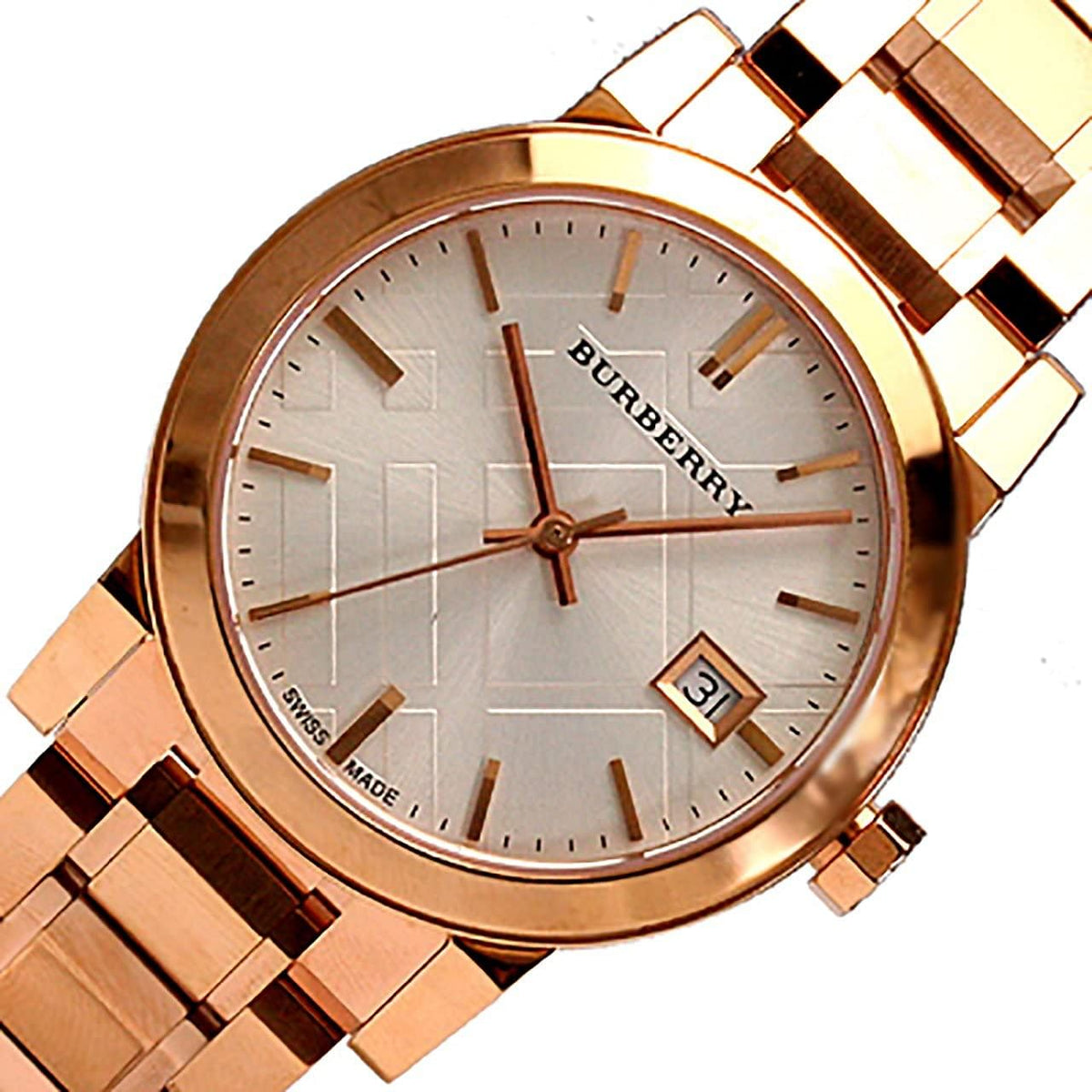  Shop Authentic Burberry The City Rose Gold Dial Rose Gold Steel Strap Watch for Women - BU9146 - Luxxuri