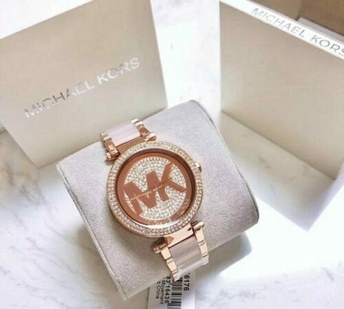  Shop Authentic Michael Kors Parker Pink Dial Pink Steel Strap Watch for Women - MK6176 - Luxxuri