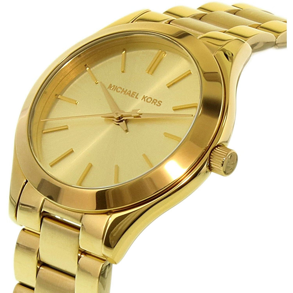  Shop Authentic Michael Kors Slim Runway Gold Dial Two Tone Gold Strap Watch for Women - MK4285 - Luxxuri