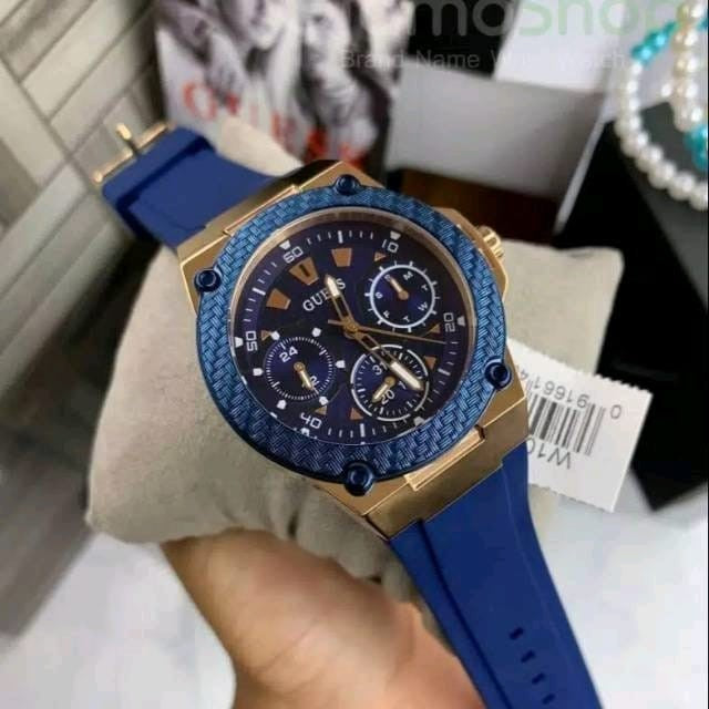  Shop Authentic Guess Zena Blue Dial Blue Silicone Strap Watch For Women - W1094L2 - Luxxuri