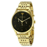  Shop Authentic Emporio Armani Classic Chronograph Black Dial Gold Steel Strap Watch For Men - AR1893 - Luxxuri