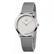  Shop Authentic Calvin Klein Minimal White Dial Silver Mesh Bracelet Watch for Women - K3M2212Y - Luxxuri