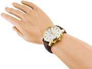  Shop Authentic Tommy Hilfiger Harrison White Dial Brown Leather Strap Watch for Men - 1790874 - Luxxuri