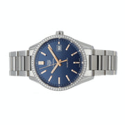  Shop Authentic Tag Heuer Carrera Quartz Diamonds Blue Dial Silver Steel Strap Watch for Women - WAR1114.BA0601 - Luxxuri