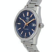  Shop Authentic Tag Heuer Carrera Quartz Diamonds Blue Dial Silver Steel Strap Watch for Women - WAR1114.BA0601 - Luxxuri