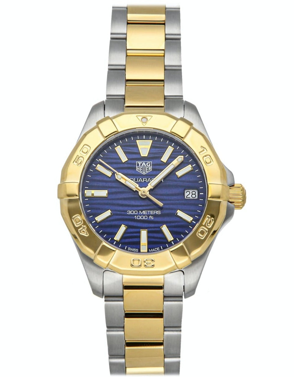  Shop Authentic Tag Heuer Aquaracer Blue Dial Two Tone Steel Strap Watch for Women - WBD1325.BB0320 - Luxxuri