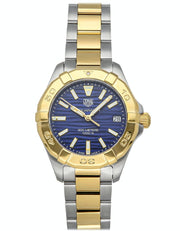  Shop Authentic Tag Heuer Aquaracer Blue Dial Two Tone Steel Strap Watch for Women - WBD1325.BB0320 - Luxxuri