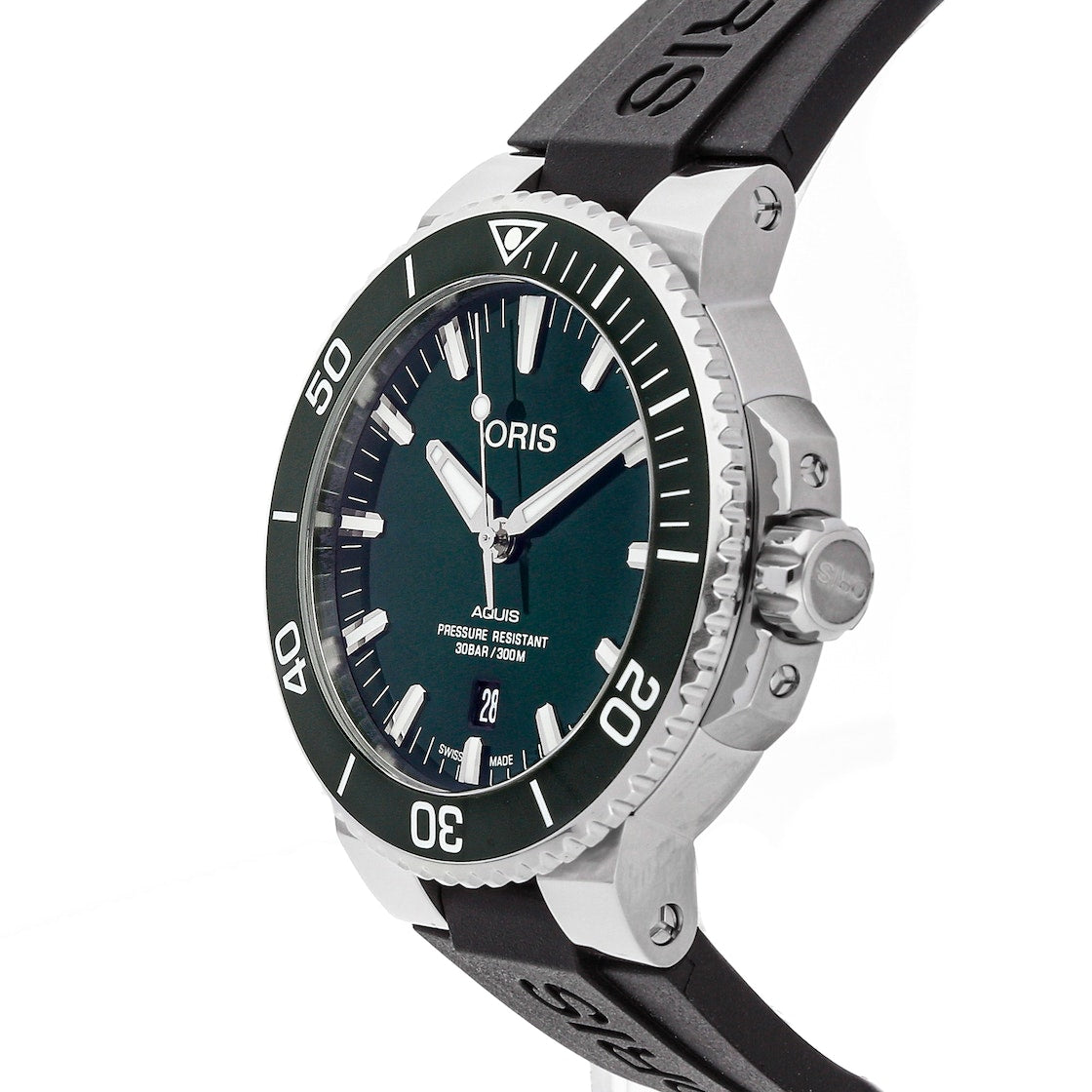  Shop Authentic Oris Aquis Date Green Dial Black Rubber Strap Watch for Men - 0173377304157-0742464EB - Luxxuri