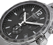  Shop Authentic Tissot Quickster Chronograph Black Dial Silver Steel Strap Watch For Men - T095.417.11.067.00 - Luxxuri