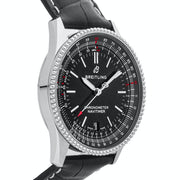  Shop Authentic Breitling Navitimer Automatic 38mm Black Dial Black Leather Strap Mens Watch - A17325241B1P1 - Luxxuri
