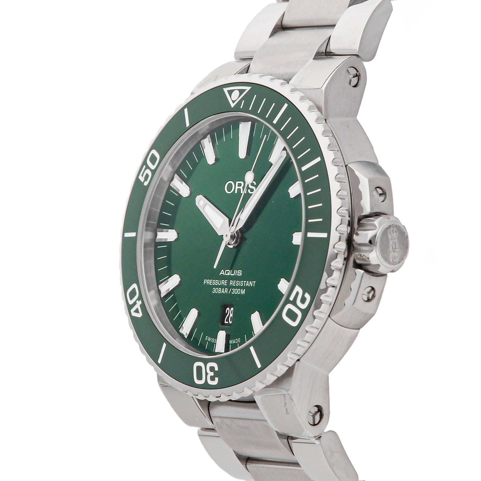  Shop Authentic Oris Aquis Date Green Dial Silver Steel Strap Watch for Men - 0173377304157-0782405PEB - Luxxuri