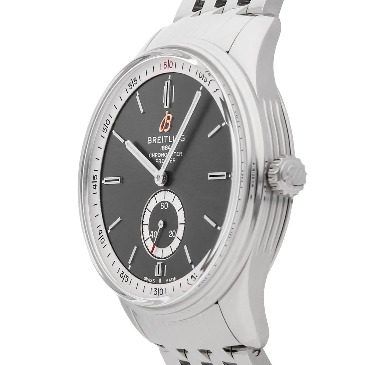  Shop Authentic Breitling Premier Automatic 40mm Stainless Steel Anthracite Dial Mens Watch - A37340351B1A1 - Luxxuri