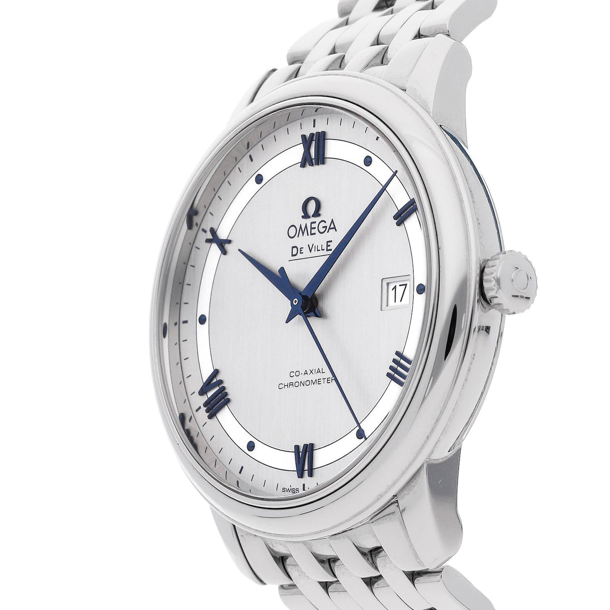  Shop Authentic Omega De Ville Prestige Co-Axial Rhodium Silver Dial Silver Steel Strap Watch for Men - 424.10.40.20.02.001 - Luxxuri
