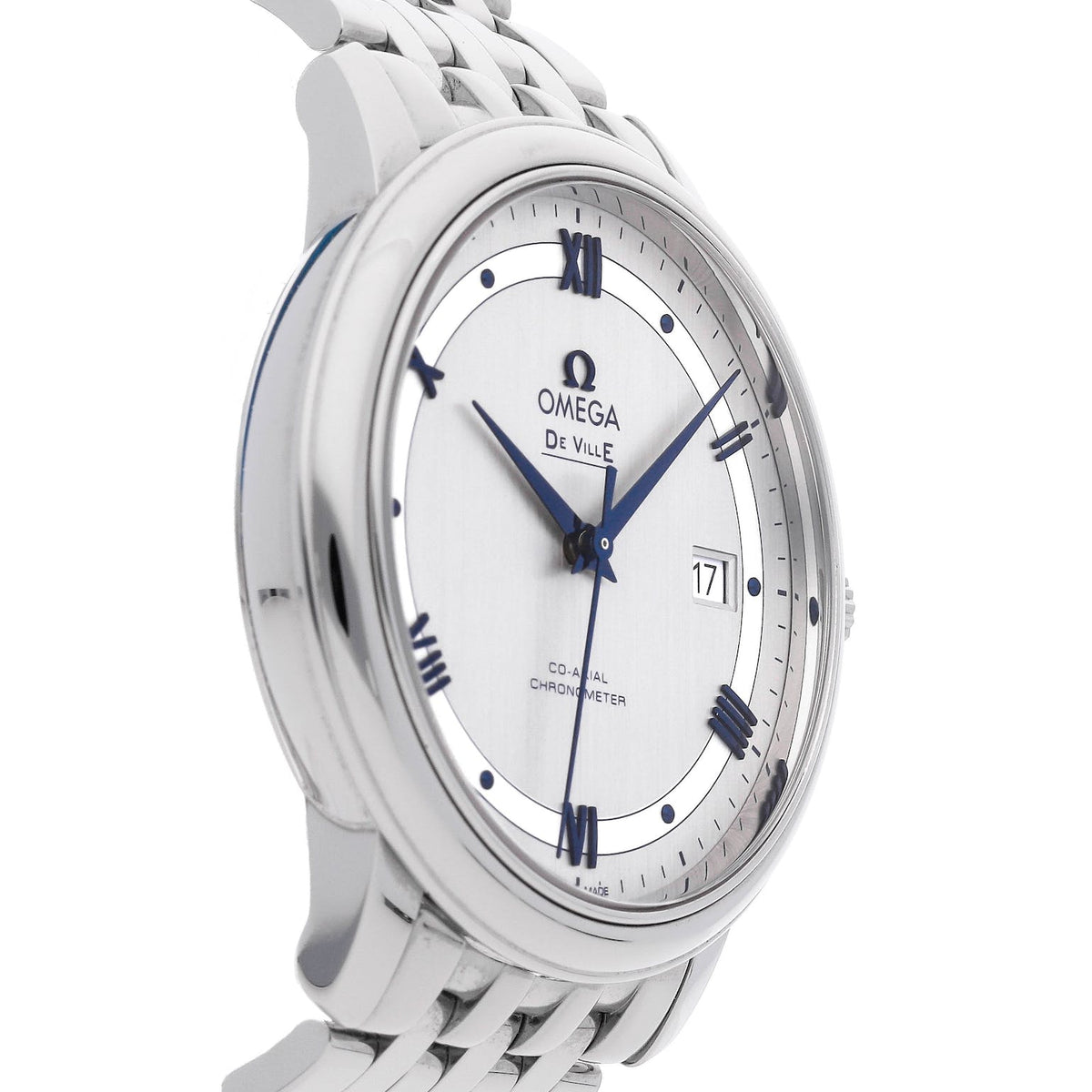  Shop Authentic Omega De Ville Prestige Co-Axial Rhodium Silver Dial Silver Steel Strap Watch for Men - 424.10.40.20.02.001 - Luxxuri