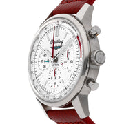  Shop Authentic Breitling Top Time B01 Ford Thunderbird White Dial Red Leather Strap Watch for Men - AB01766A1A1X1 - Luxxuri