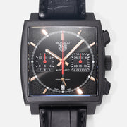  Shop Authentic Tag Heuer Monaco Automatic Chronograph Black Dial Black Leather Strap Watch for Men - CBL2180.FC6497 - Luxxuri