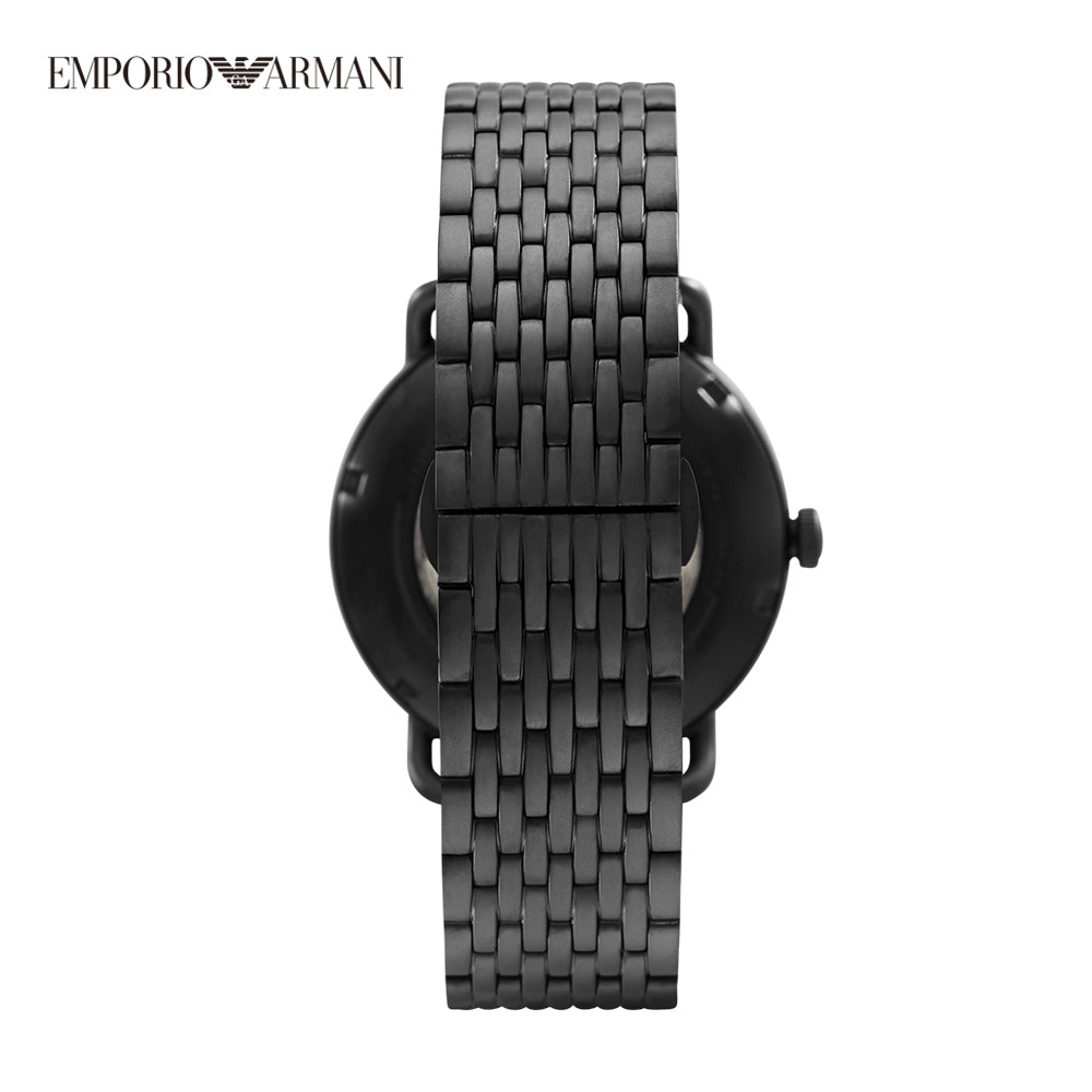  Shop Authentic Emporio Armani Automatic Multifunction Black Dial Black Mesh Bracelet Watch For Men - AR60025 - Luxxuri
