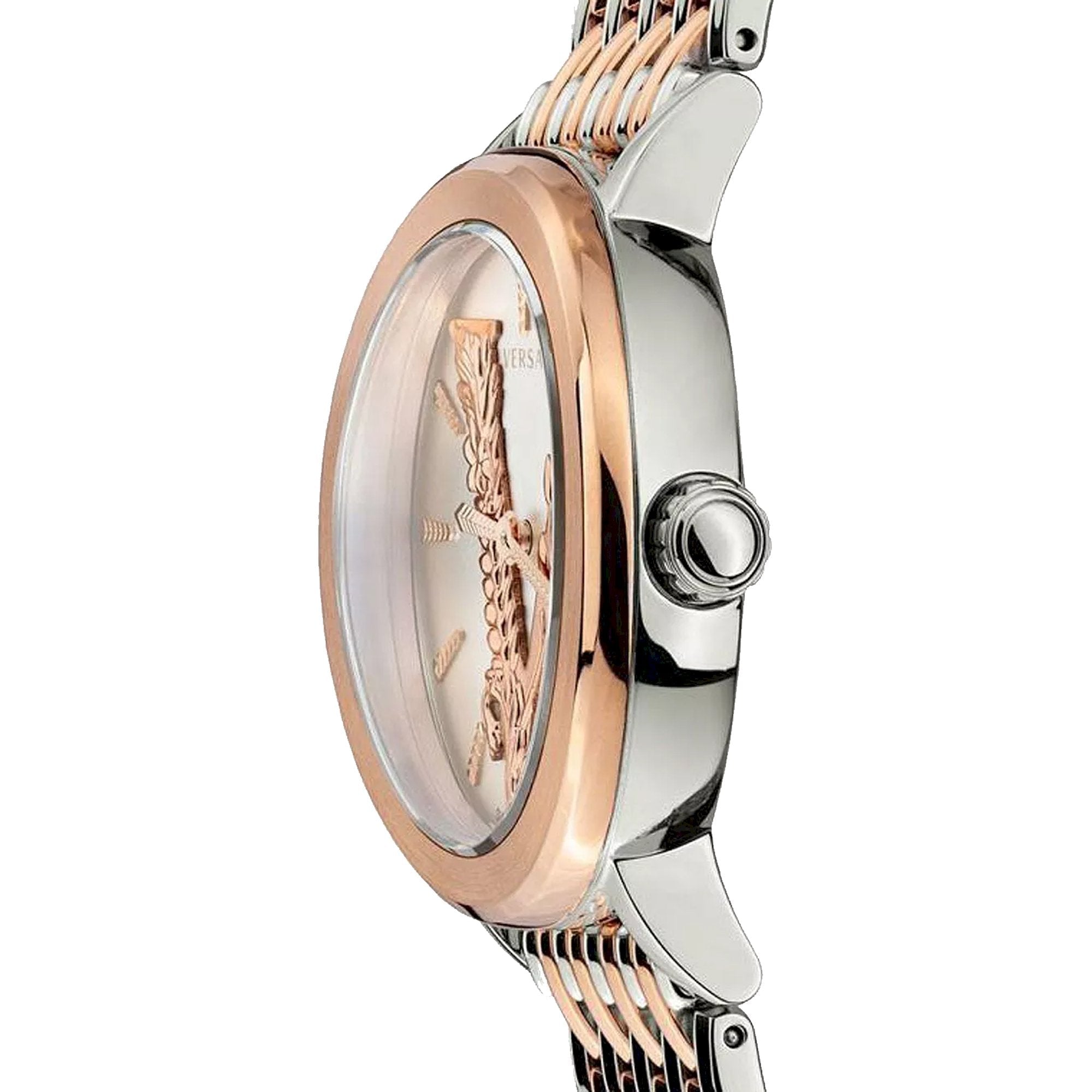  Shop Authentic Versace Virtus Quartz White Dial Two Tone Steel Strap Watch for Women - VEHC00519 - Luxxuri