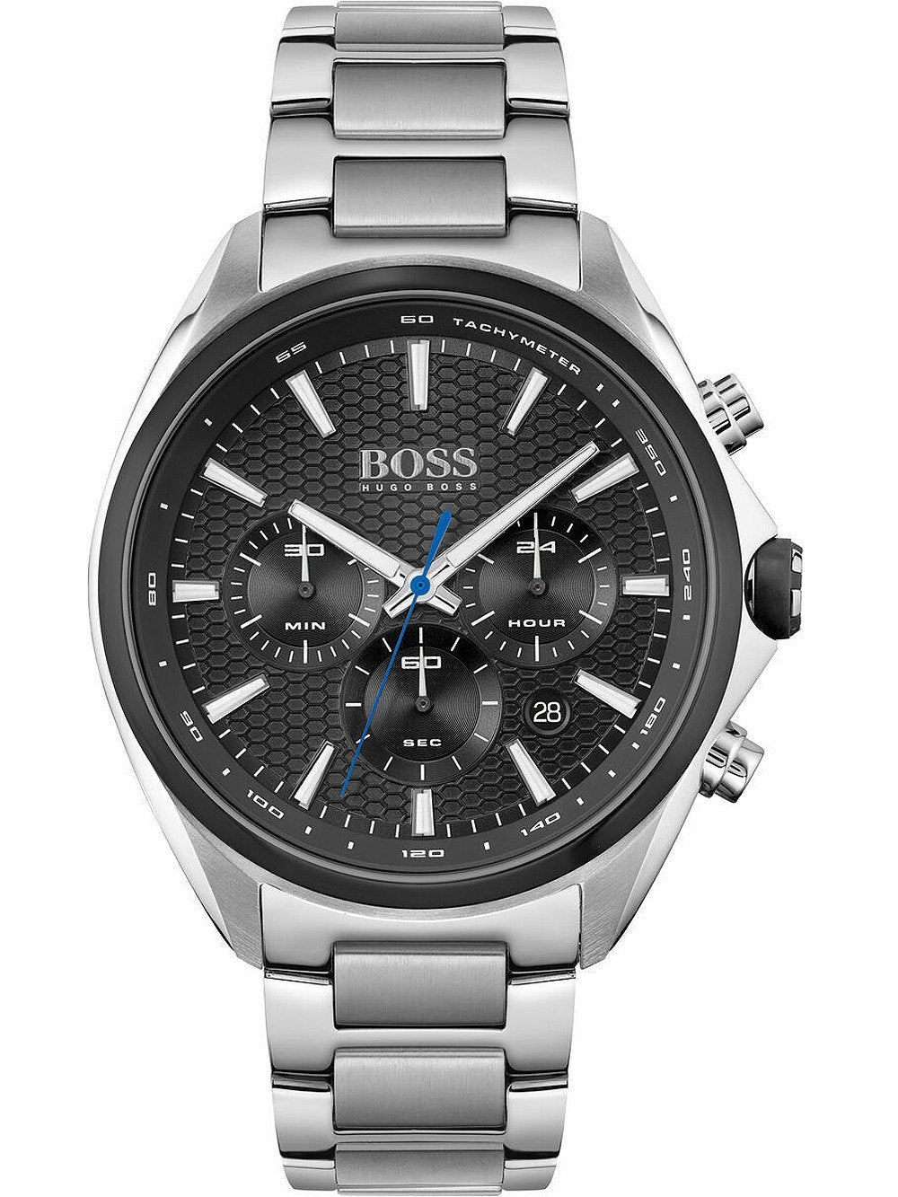  Shop Authentic Hugo Boss Montre Distinct Black Dial Silver Steel Strap Watch for Men - 1513857 - Luxxuri