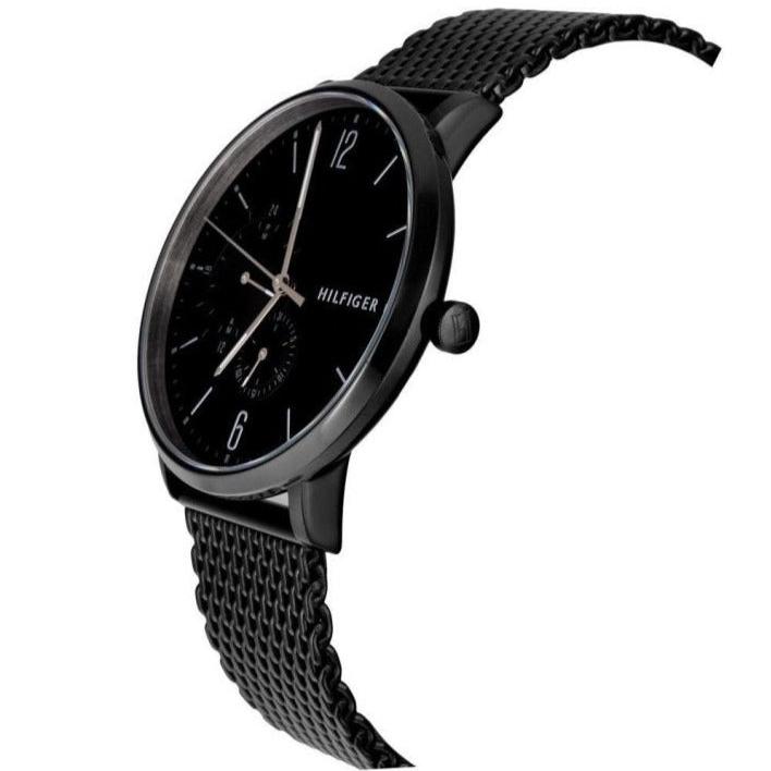  Shop Authentic Tommy Hilfiger Brooklyn Black Dial Black Mesh Bracelet Watch for Men - 1791507 - Luxxuri