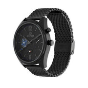  Shop Authentic Tommy Hilfiger Deacon Analog Black Dial Black Mesh Bracelet Watch for Men - 1791547 - Luxxuri