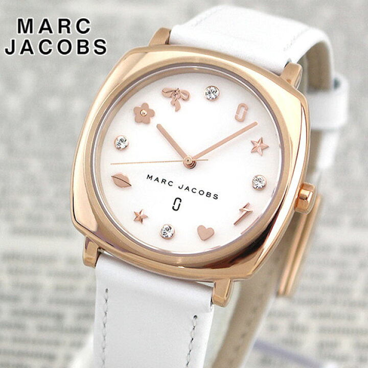  Shop Authentic Marc Jacobs Mandy White Dial White Leather Strap Watch for Women - MJ8678 - Luxxuri