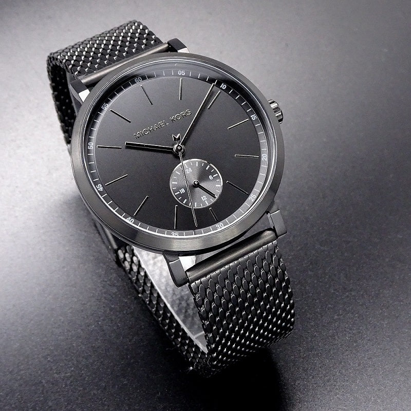  Shop Authentic Michael Kors Irving Quartz Black Dial Black Mesh Bracelet Watch For Men - MK8742 - Luxxuri