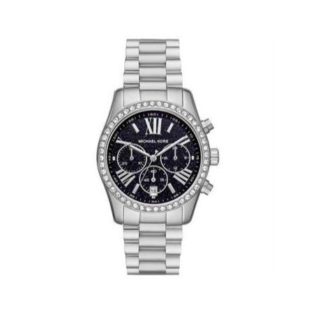  Shop Authentic Michael Kors Lexington Chronograph Black Dial Silver Steel Strap Watch For Women - MK7277 - Luxxuri
