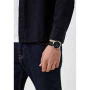  Shop Authentic Fossil Neutra Minimalist Moonphase Black Dial Black Leather Strap Watch for Men - FS5904 - Luxxuri