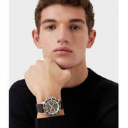  Shop Authentic Emporio Armani Diver Chronograph Brown Dial Brown Leather Strap Watch For Men - AR11486 - Luxxuri