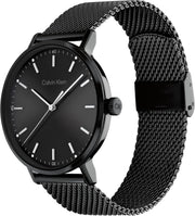  Shop Authentic Calvin Klein Minimal Black Dial Black Mesh Bracelet Watch for Men - K3M21421 - Luxxuri