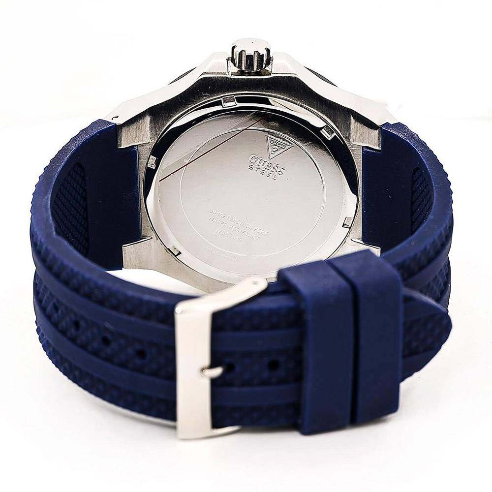  Shop Authentic Guess Force White Dial Blue Rubber Strap Watch For Men - W0674G4 - Luxxuri