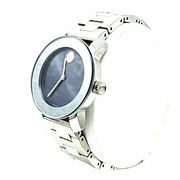  Shop Authentic Movado Bold Blue Dial Silver Steel Strap Watch for Women - 3600396 - Luxxuri