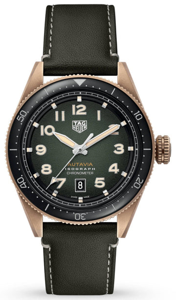  Shop Authentic Tag Heuer Autavia Olive Green Dial Watch for Men - WBE5190.FC8268 - Luxxuri
