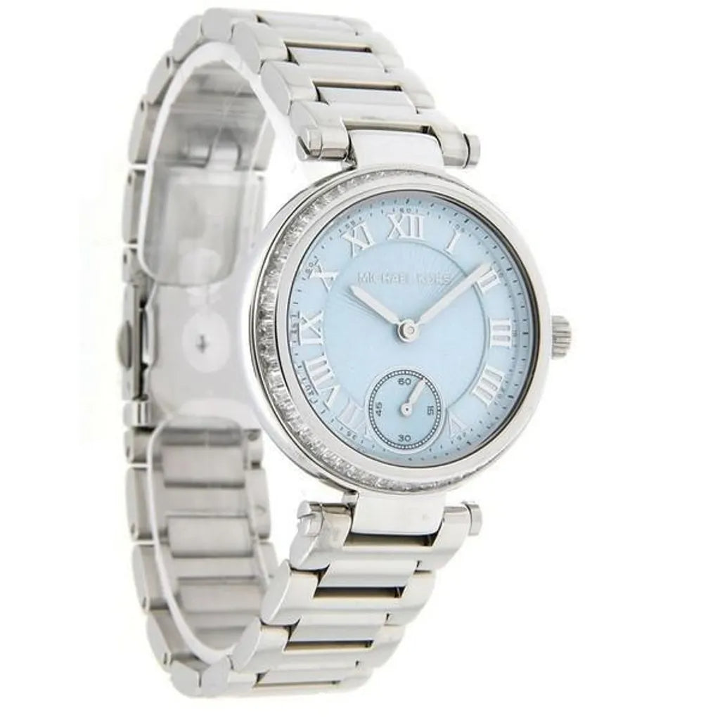  Shop Authentic Michael Kors Skylar Quartz Blue Dial Silver Steel Strap Watch For Women - MK5988 - Luxxuri
