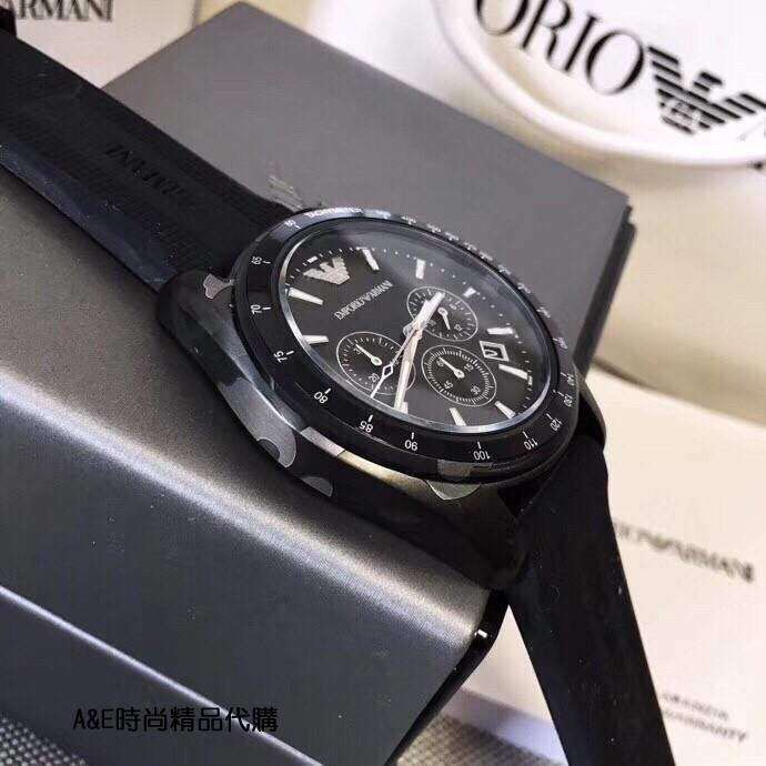  Shop Authentic Emporio Armani Giovanni Chronograph Black Dial Black Rubber Strap Watch For Men - AR11028 - Luxxuri